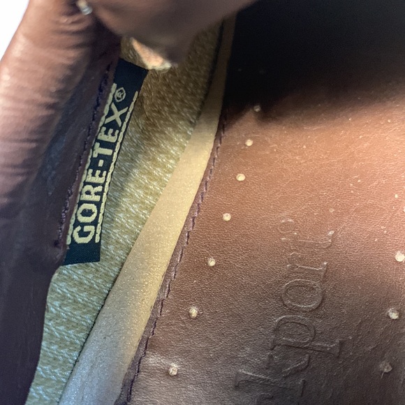 Rockport Vintage Leather Gore Tex Vibram Oxford Shoes Size 12 Brown & Green - Picture 11 of 12